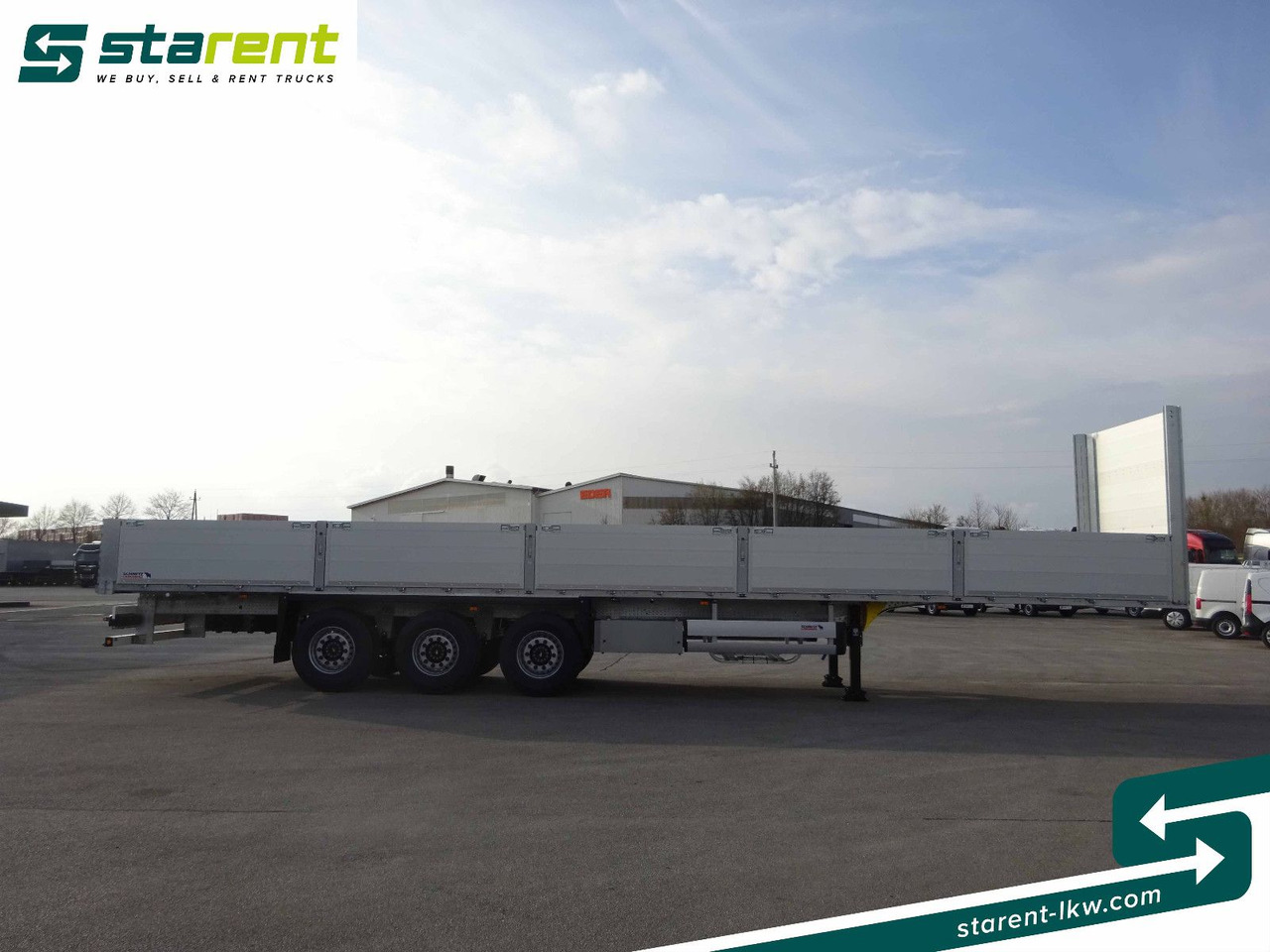 Schmitz Cargobull Baustofftrailer, Liftachse, 80cm Bordwände - Полуприцеп бортовой/ Платформа: фото 4 Schmitz Cargobull Baustofftrailer, Liftachse, 80cm Bordwände - Полуприцеп бортовой/ Платформа: фото 4