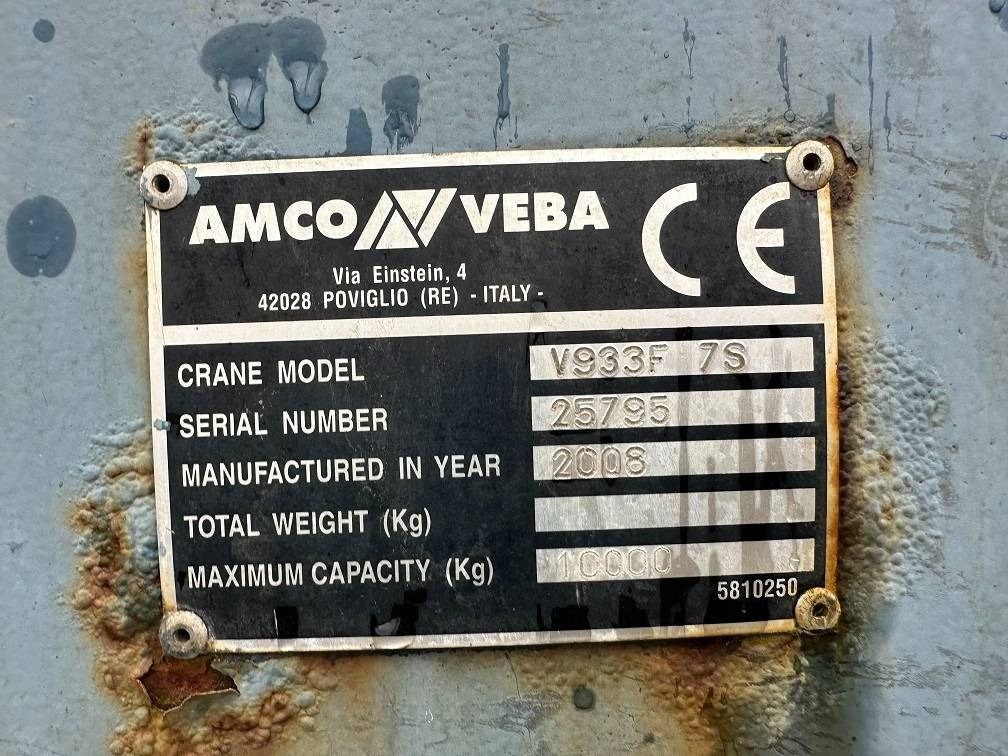 Amco Veba v933 7s - Кран-манипулятор для Грузовиков: фото 5 Amco Veba v933 7s - Кран-манипулятор для Грузовиков: фото 5