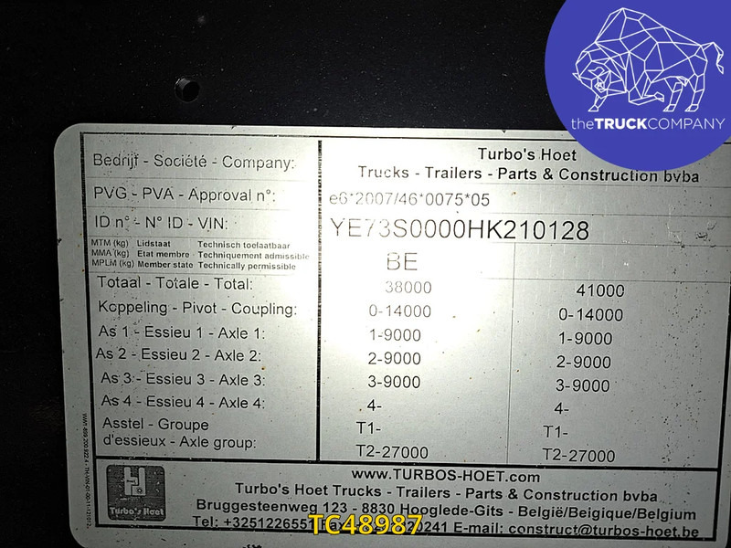 Тентованный полуприцеп Hoet Trailers: фото 12 Тентованный полуприцеп Hoet Trailers: фото 12