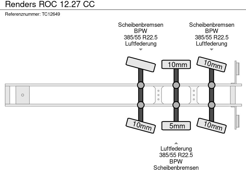 Полуприцеп-контейнеровоз/ Сменный кузов Renders ROC 12.27 CC: фото 11