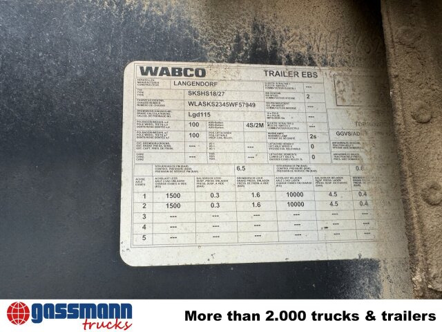 Langendorf SKA-HS 18/27, Stahlmulde ca. 24m³ - Самосвальный полуприцеп: фото 3 Langendorf SKA-HS 18/27, Stahlmulde ca. 24m³ - Самосвальный полуприцеп: фото 3