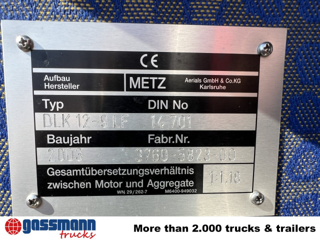 MAN LE 15.255 4x2 LLC Doka, Metz DLA-K 12/9 - Пожарная машина: фото 4 MAN LE 15.255 4x2 LLC Doka, Metz DLA-K 12/9 - Пожарная машина: фото 4