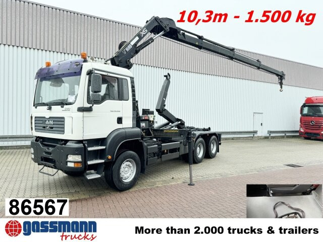MAN TGA 33.350 6X4 BB mit Kran Hiab 166 E-3 HiDuo, - Крюковой мультилифт, Автоманипулятор: фото 1 MAN TGA 33.350 6X4 BB mit Kran Hiab 166 E-3 HiDuo, - Крюковой мультилифт, Автоманипулятор: фото 1