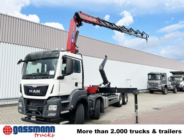 Новый Крюковой мультилифт, Автоманипулятор MAN TGS 35.480 8X4 BL, Intarder, Kran HMF 3220-K6,: фото 8