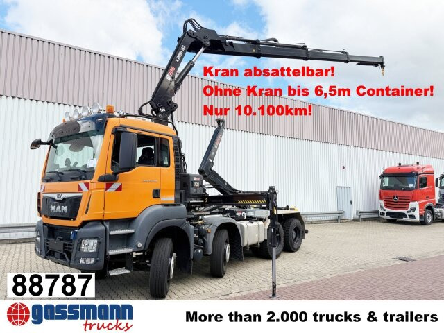 MAN TGS 35.500 8x4 BB mit Kran Hiab X-HiPro 162 E-3, - Крюковой мультилифт, Автоманипулятор: фото 1 MAN TGS 35.500 8x4 BB mit Kran Hiab X-HiPro 162 E-3, - Крюковой мультилифт, Автоманипулятор: фото 1