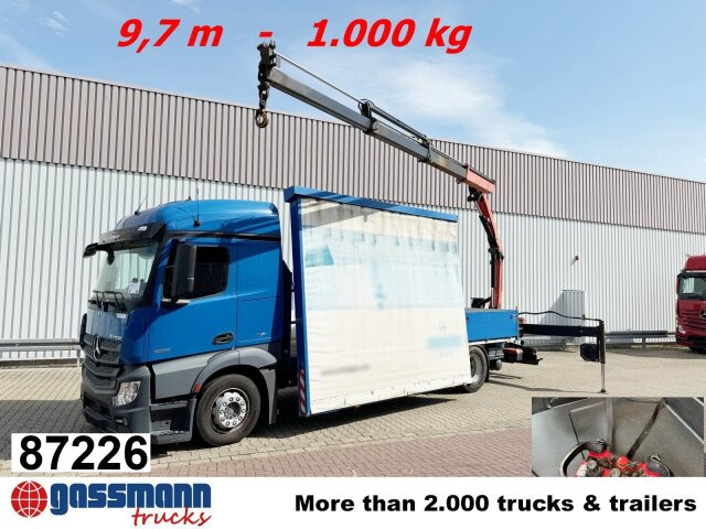 Mercedes-Benz Actros 1836 L 4x2, Glastransporter, Heckkran - Грузовик бортовой/ Платформа, Автоманипулятор: фото 1 Mercedes-Benz Actros 1836 L 4x2, Glastransporter, Heckkran - Грузовик бортовой/ Платформа, Автоманипулятор: фото 1