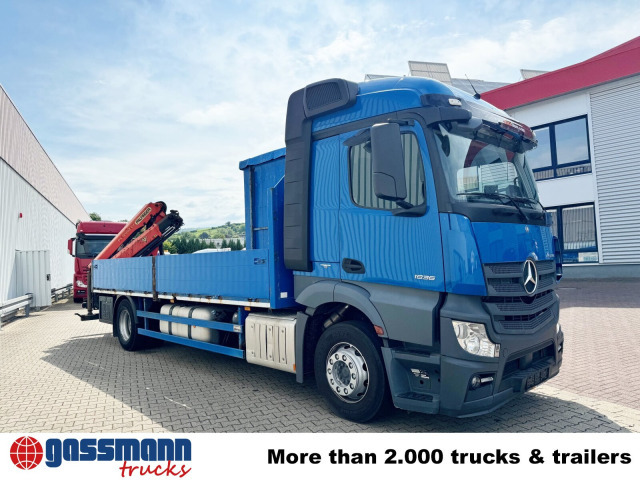 Грузовик бортовой/ Платформа, Автоманипулятор Mercedes-Benz Actros 1836 L 4x2, Glastransporter, Heckkran: фото 9