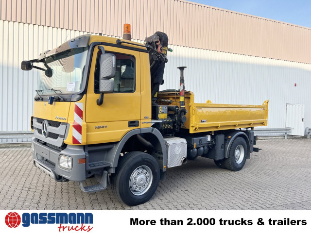 Самосвал, Автоманипулятор Mercedes-Benz Actros 1841 AK 4x4, EEV, Kran Palfinger: фото 8