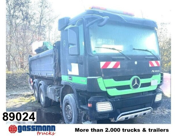 Mercedes-Benz Actros 3341 K 6x4, Bormatik links, Heckkran Penz - Самосвал, Автоманипулятор: фото 1 Mercedes-Benz Actros 3341 K 6x4, Bormatik links, Heckkran Penz - Самосвал, Автоманипулятор: фото 1