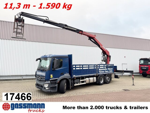 Mercedes-Benz Antos 2540 L 6x2, Lenkachse, HMF 2110-L3 - Грузовик бортовой/ Платформа, Автоманипулятор: фото 1 Mercedes-Benz Antos 2540 L 6x2, Lenkachse, HMF 2110-L3 - Грузовик бортовой/ Платформа, Автоманипулятор: фото 1