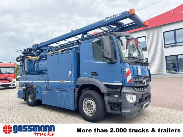 Подметально-уборочная машина Mercedes-Benz Arocs 1843 L 4x2, Müller Canalmaster ca. 8m³,: фото 9