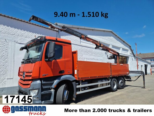 Mercedes-Benz Arocs 2545 L/6x2/4, Atlas Kran, 145.2-A19 VB, - Грузовик бортовой/ Платформа, Автоманипулятор: фото 1 Mercedes-Benz Arocs 2545 L/6x2/4, Atlas Kran, 145.2-A19 VB, - Грузовик бортовой/ Платформа, Автоманипулятор: фото 1