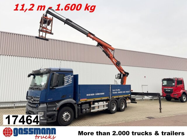 Mercedes-Benz Arocs 2642 6x4 mit Heckkran Atlas AK 186.3 V-2 - Грузовик бортовой/ Платформа, Автоманипулятор: фото 1 Mercedes-Benz Arocs 2642 6x4 mit Heckkran Atlas AK 186.3 V-2 - Грузовик бортовой/ Платформа, Автоманипулятор: фото 1