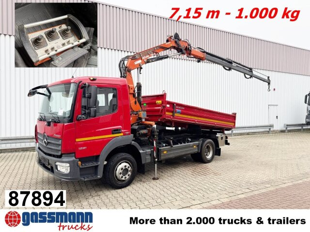 Mercedes-Benz Atego 1221 K 4x2 mit Kran Atlas AK 75.2, Funk, - Самосвал, Автоманипулятор: фото 1 Mercedes-Benz Atego 1221 K 4x2 mit Kran Atlas AK 75.2, Funk, - Самосвал, Автоманипулятор: фото 1
