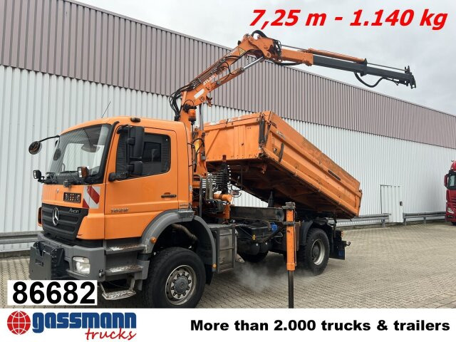 Mercedes-Benz Axor 1829 AK 4x4 mit Kran Atlas AK 85.2 - Самосвал, Автоманипулятор: фото 1 Mercedes-Benz Axor 1829 AK 4x4 mit Kran Atlas AK 85.2 - Самосвал, Автоманипулятор: фото 1