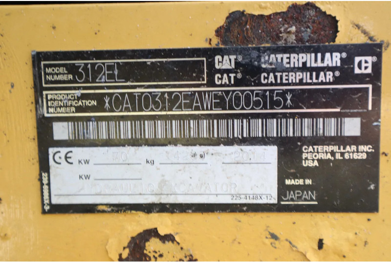Гусеничный экскаватор Caterpillar 312 EL | 312 E L | ROTOTILT & BUCKET | DOZERBLADE: фото 20
