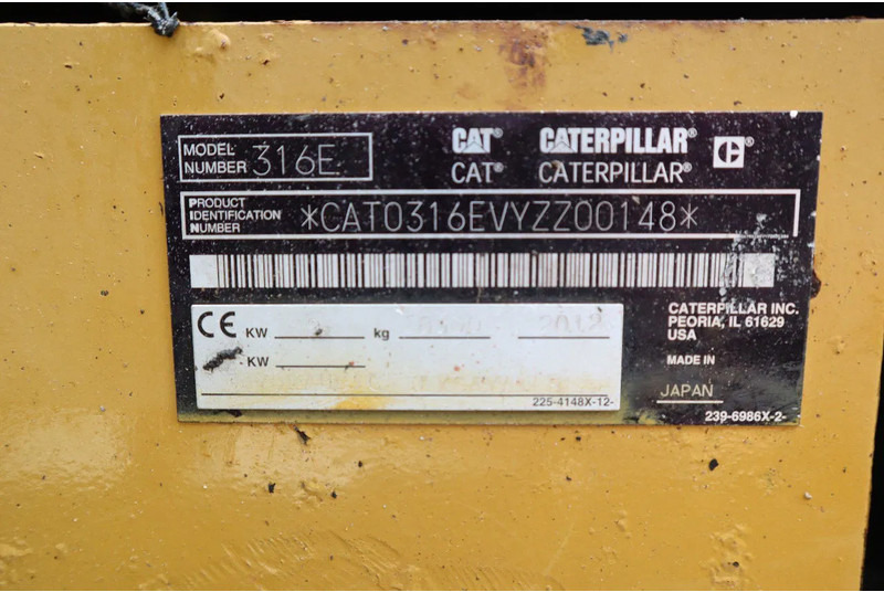 Гусеничный экскаватор Caterpillar 316 EL | BUCKET | QUICK COUPLER: фото 20
