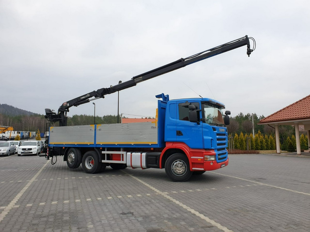 Scania R 400 LB 6x2 HDS Budowlanka Widły Oś Skrętna Super Stan - Грузовик бортовой/ Платформа, Автоманипулятор: фото 4 Scania R 400 LB 6x2 HDS Budowlanka Widły Oś Skrętna Super Stan - Грузовик бортовой/ Платформа, Автоманипулятор: фото 4