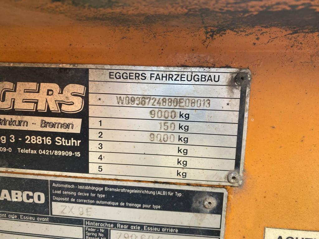 Eggers / für Ballastgewichte - Прицеп бортовой/ Платформа: фото 3 Eggers / für Ballastgewichte - Прицеп бортовой/ Платформа: фото 3