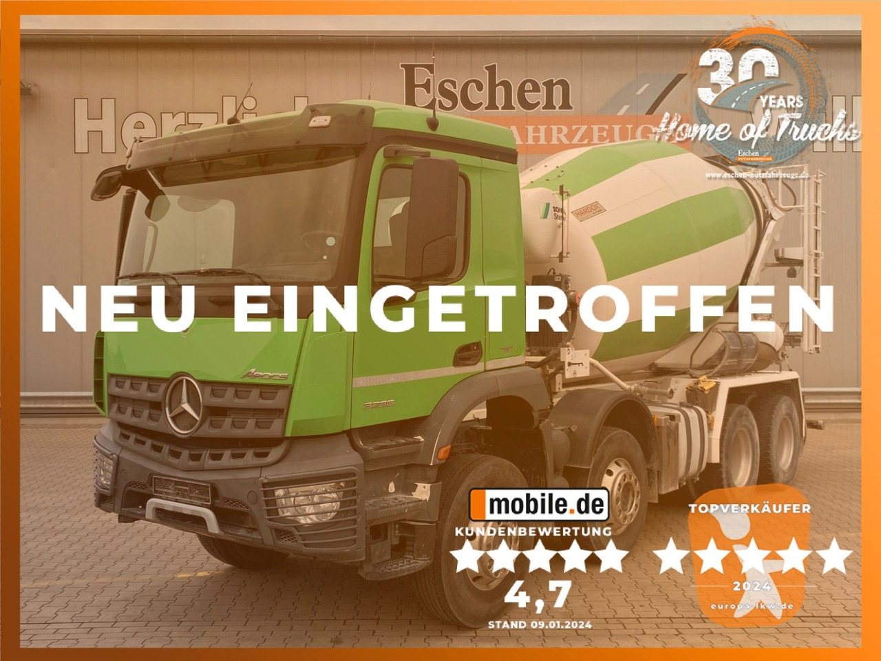 Mercedes-Benz 3236 Arocs | 9m³ Stetter*Klima*Navi*Blatt*1.Hand - Автобетоносмеситель: фото 1 Mercedes-Benz 3236 Arocs | 9m³ Stetter*Klima*Navi*Blatt*1.Hand - Автобетоносмеситель: фото 1