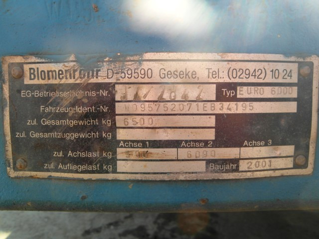 BLOMENROHR J7/2842  - Прицеп для спецтехники: фото 5 BLOMENROHR J7/2842  - Прицеп для спецтехники: фото 5