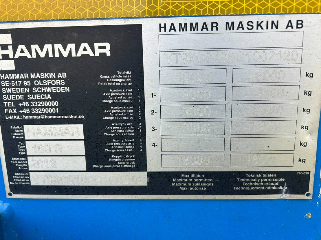 Полуприцеп-контейнеровоз/ Сменный кузов Hammar Sideloader 160 E / 20ft - 2 x 20 ft - 40 - Containers / 33 tons lifting c: фото 6