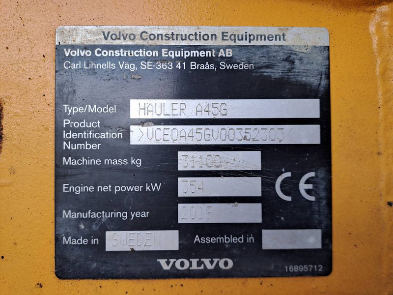 Сочленённый самосвал Volvo A45G: фото 13