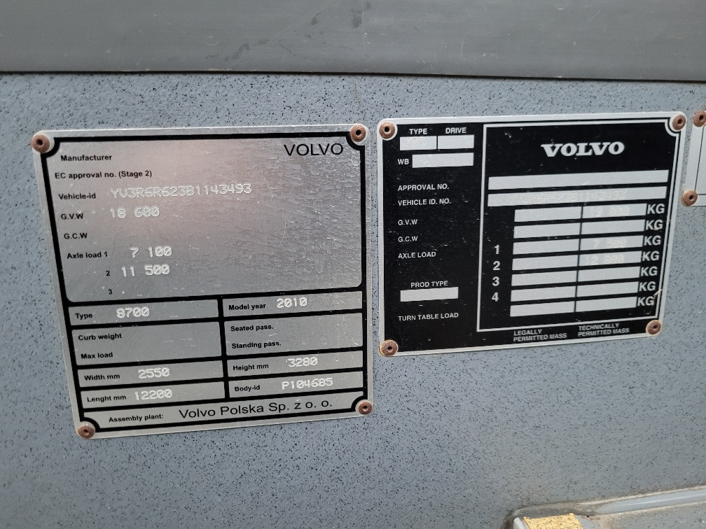 VOLVO B7R 8700 KLIIMA, 9.2010, EURO 5, HANDICAP LIFT, 45 seats, 12,2m, 395000 km  в лизинг VOLVO B7R 8700 KLIIMA, 9.2010, EURO 5, HANDICAP LIFT, 45 seats, 12,2m, 395000 km: фото 20