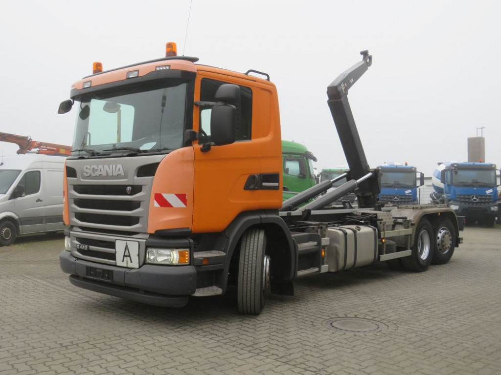 SCANIA (S) G 410 LB 6x2*4HNA Abrollkipper Lift+Lenkachse 289TKM - Крюковой мультилифт: фото 1 SCANIA (S) G 410 LB 6x2*4HNA Abrollkipper Lift+Lenkachse 289TKM - Крюковой мультилифт: фото 1