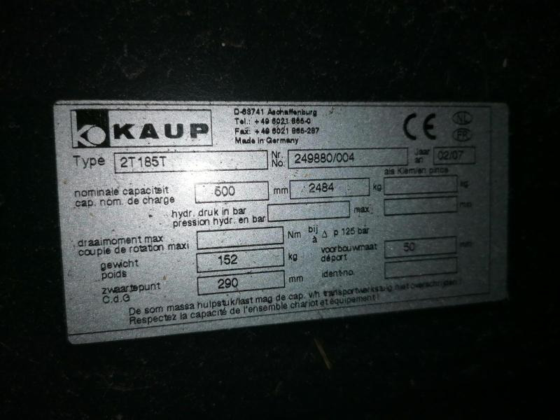 Kaup 2T185T - Вилы для Погрузочно-разгрузочной техники: фото 3 Kaup 2T185T - Вилы для Погрузочно-разгрузочной техники: фото 3