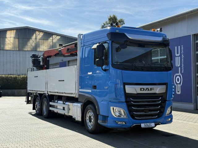 DAF XF 480 Pritsche Kran Plafinger 21000L - Грузовик бортовой/ Платформа, Автоманипулятор: фото 1 DAF XF 480 Pritsche Kran Plafinger 21000L - Грузовик бортовой/ Платформа, Автоманипулятор: фото 1