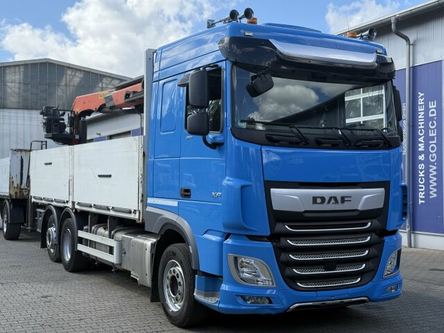 DAF XF 480 Pritsche Kran Plafinger 21000L - Грузовик бортовой/ Платформа, Автоманипулятор: фото 1 DAF XF 480 Pritsche Kran Plafinger 21000L - Грузовик бортовой/ Платформа, Автоманипулятор: фото 1