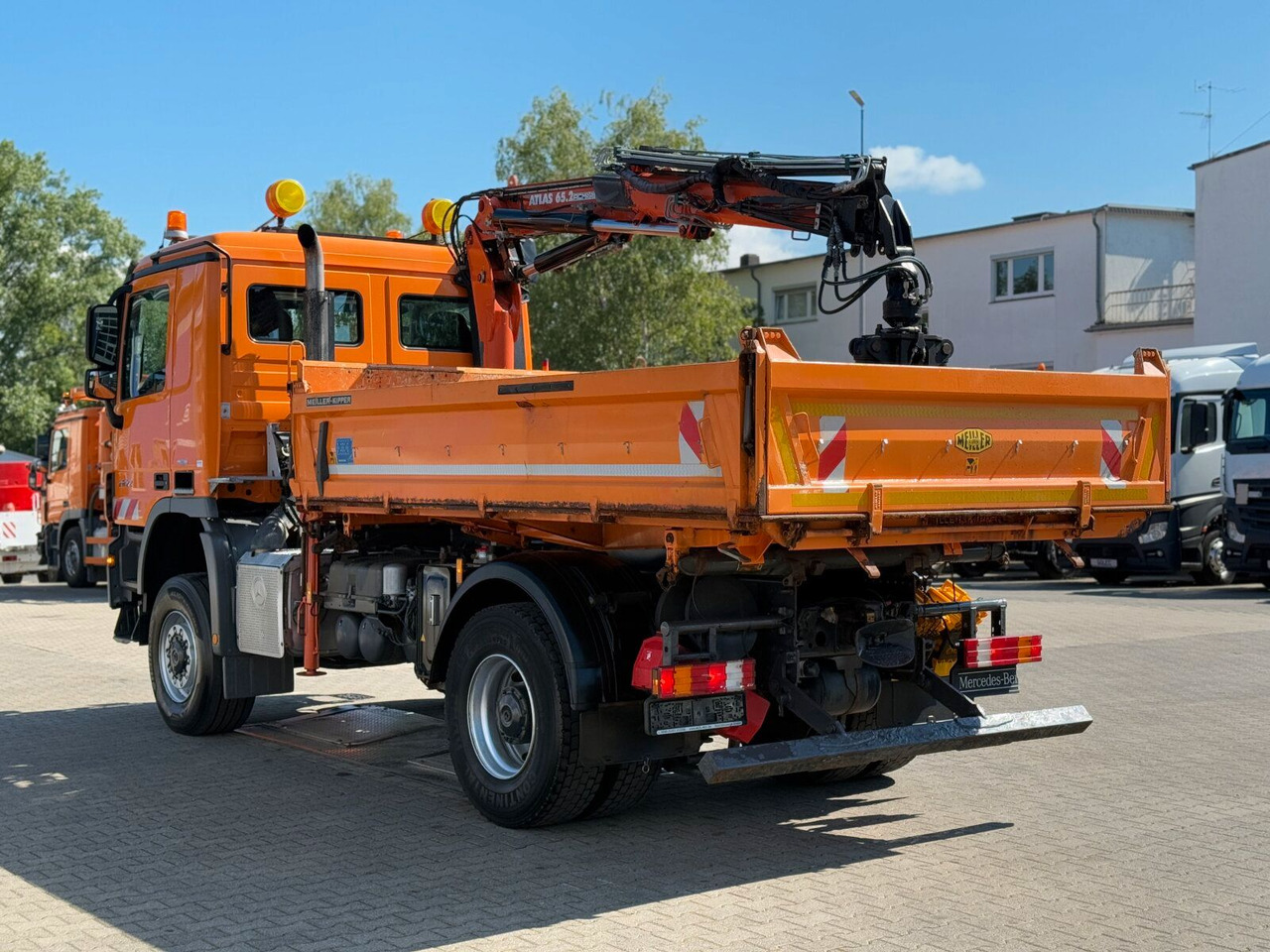 Самосвал, Автоманипулятор Mercedes-Benz ACTROS 2044 4x4 Kipper Kran ATLAS 65.2 A2L: фото 9