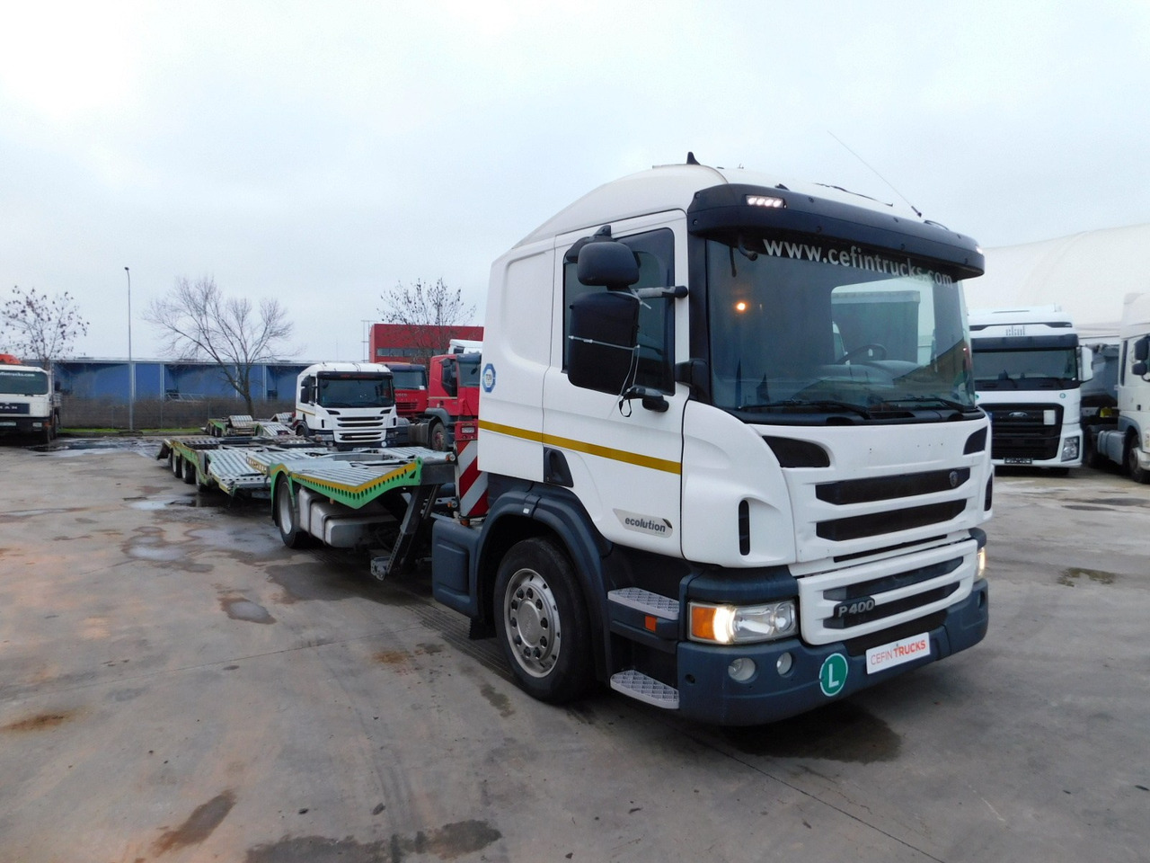 Scania P400 - Тягач, Низкорамный полуприцеп: фото 2 Scania P400 - Тягач, Низкорамный полуприцеп: фото 2