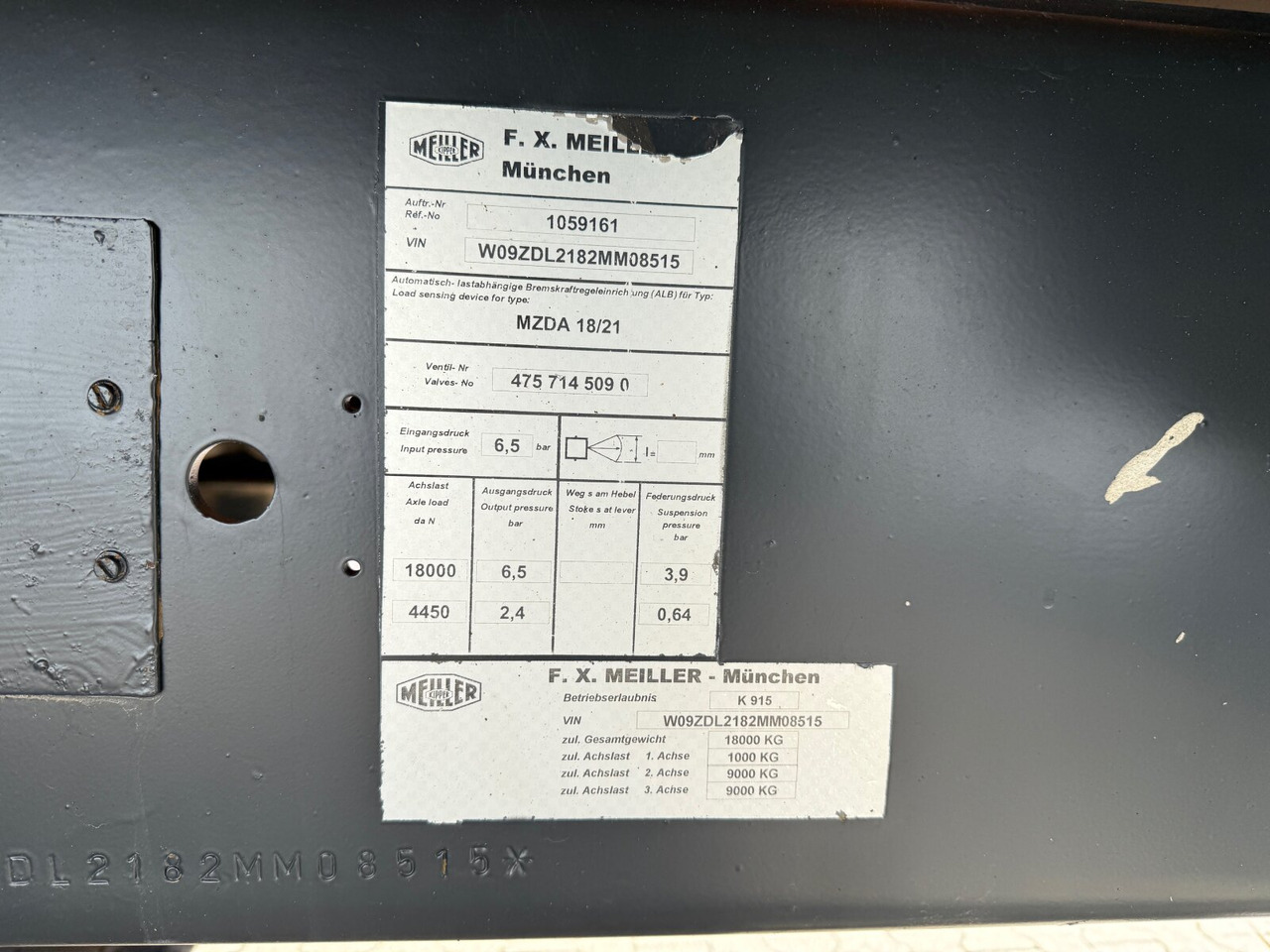 Meiller MZDA 18/21 MZDA 18/21, Stahlbordwände, ca. 10m³ - Прицеп бортовой/ Платформа: фото 3 Meiller MZDA 18/21 MZDA 18/21, Stahlbordwände, ca. 10m³ - Прицеп бортовой/ Платформа: фото 3