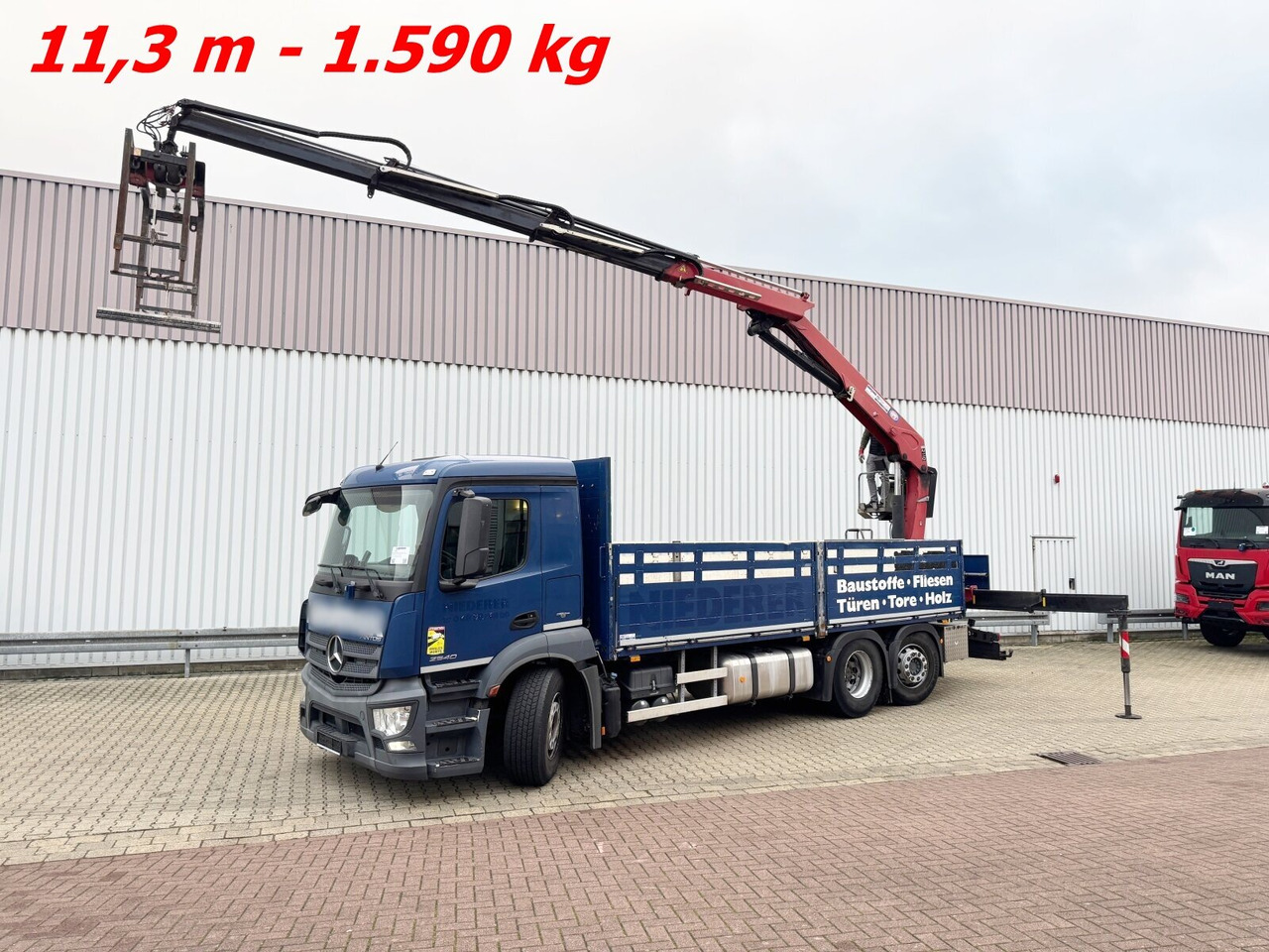 Mercedes-Benz Antos 2540 L 6x2 Antos 2540 L 6x2, Lenkachse, HMF 2110-L3 Heckkran - Автоманипулятор, Грузовик бортовой/ Платформа: фото 1 Mercedes-Benz Antos 2540 L 6x2 Antos 2540 L 6x2, Lenkachse, HMF 2110-L3 Heckkran - Автоманипулятор, Грузовик бортовой/ Платформа: фото 1