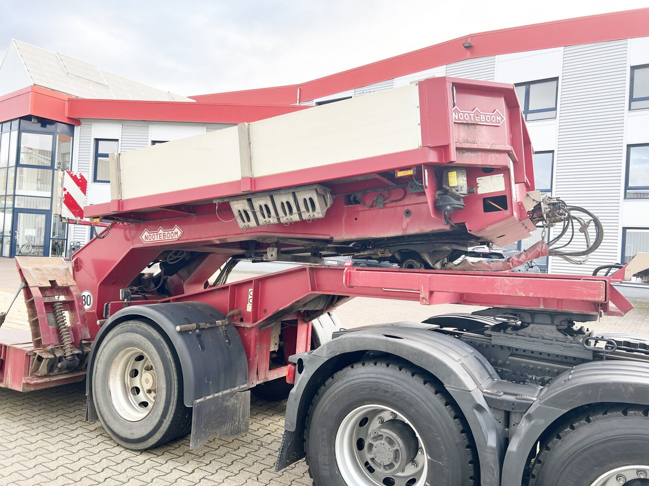 Низкорамный полуприцеп для транспортировки тяжёлой техники Nooteboom Euro-64-13 Euro-64-13, Jeepdolly, Tiefbett, Verbr. auf 3,2m, hydr. Lenkung: фото 13