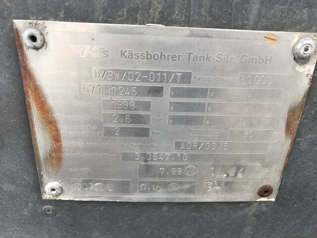 SSK 60/10-24 ADR Kässbohrer SSK 60/10-24 ADR, 60 cbm, - Полуприцеп цистерна для сыпучих грузов: фото 5 SSK 60/10-24 ADR Kässbohrer SSK 60/10-24 ADR, 60 cbm, - Полуприцеп цистерна для сыпучих грузов: фото 5