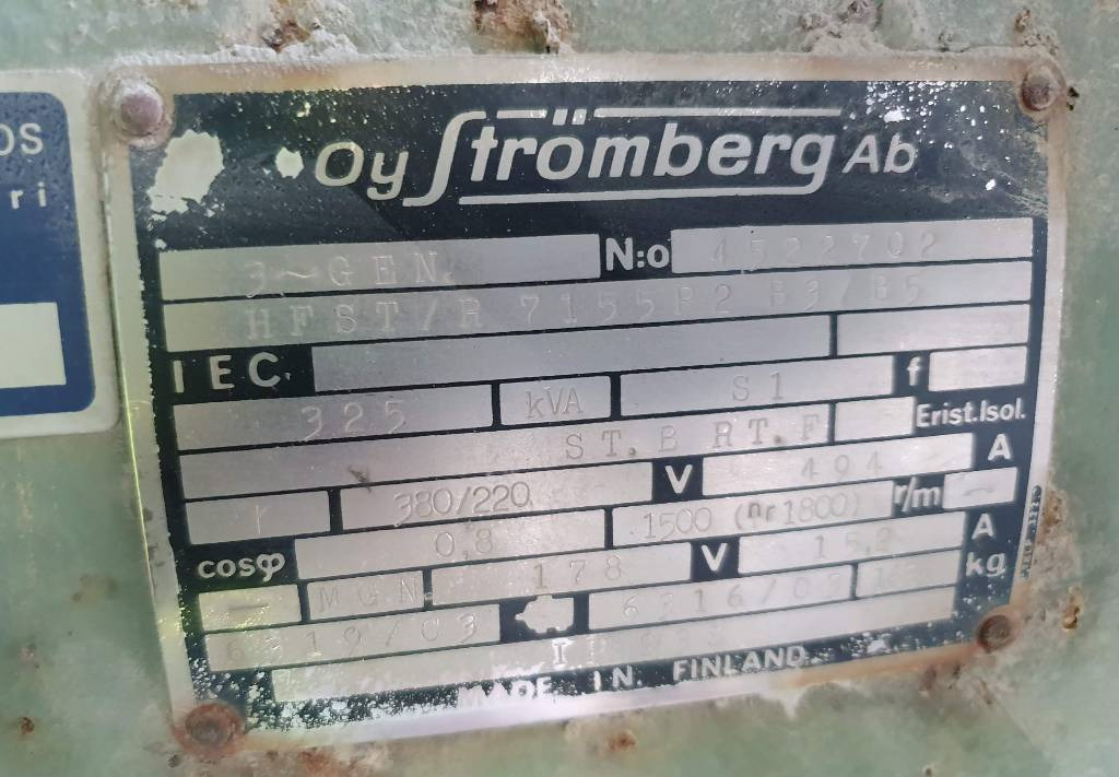 Электрогенератор Dorman ABB Stromberg 325 kVa: фото 10
