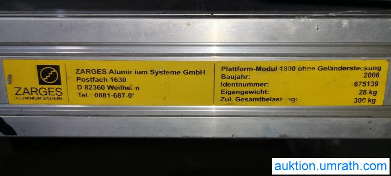 Posten Konvolut Zarges Plattform Laufsteg Bühne Überstieg Gehsteig Sockel Treppen Aluminium hochwertig - Оборудование для гаражей/ Мастерских: фото 4 Posten Konvolut Zarges Plattform Laufsteg Bühne Überstieg Gehsteig Sockel Treppen Aluminium hochwertig - Оборудование для гаражей/ Мастерских: фото 4