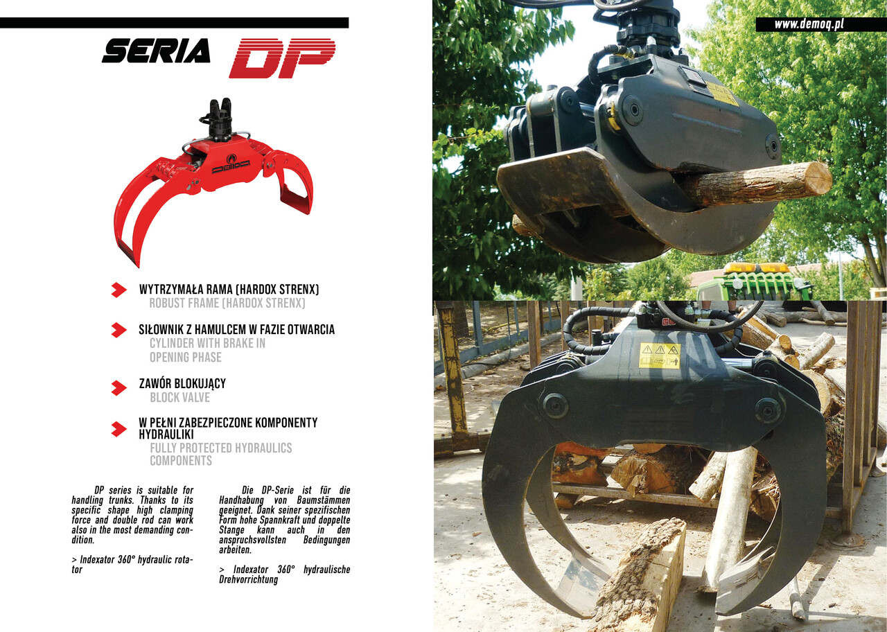 DEMOQ DP130 Log Grab 2000 kg - Грейфер для Строительной техники: фото 2 DEMOQ DP130 Log Grab 2000 kg - Грейфер для Строительной техники: фото 2