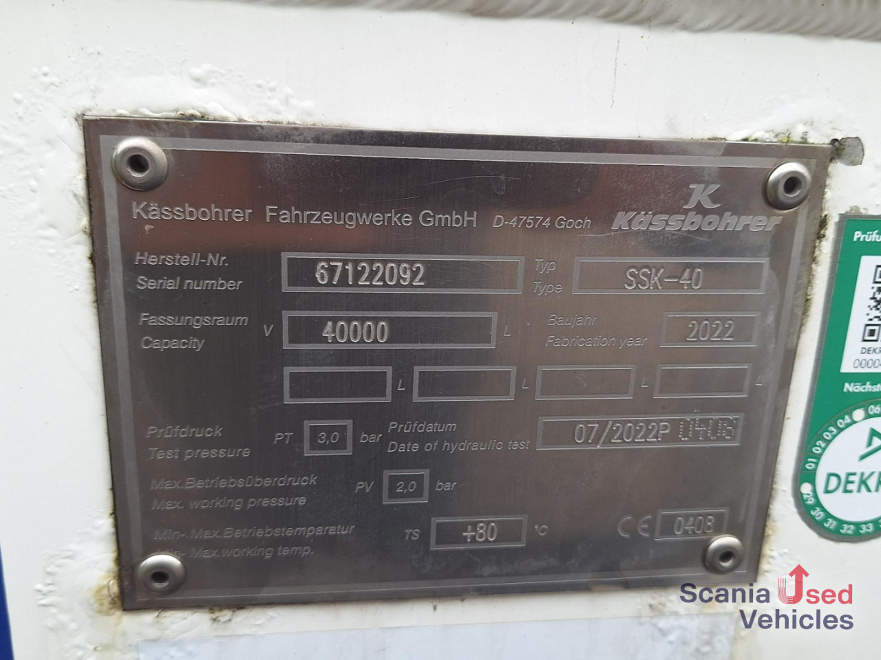 KAESSBOHRER Lebensmitteltank Kippbar SSK 40XS Neuwertig !! - Полуприцеп цистерна для сыпучих грузов: фото 2 KAESSBOHRER Lebensmitteltank Kippbar SSK 40XS Neuwertig !! - Полуприцеп цистерна для сыпучих грузов: фото 2