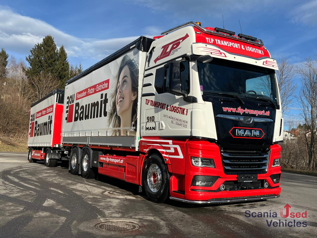 MAN TGX 26.510 6x2-4 LL Pritsche + Anhänger - Тентованный грузовик: фото 1 MAN TGX 26.510 6x2-4 LL Pritsche + Anhänger - Тентованный грузовик: фото 1