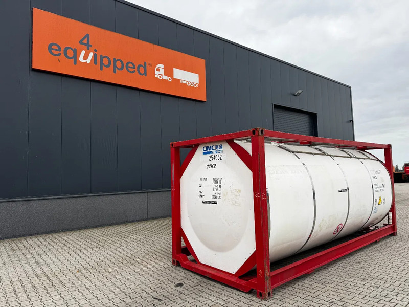 CIMC 20FT ISO, 25.080L / 1-COMP / 3 BAFFELS / T12 / 4 manholes / ADR valid until 02/2027 - Резервуар для хранения: фото 1 CIMC 20FT ISO, 25.080L / 1-COMP / 3 BAFFELS / T12 / 4 manholes / ADR valid until 02/2027 - Резервуар для хранения: фото 1