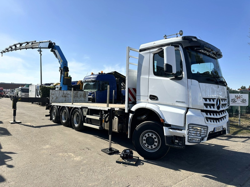 Mercedes-Benz AROCS 3246 8x4 TRIDEM + CRANE (25m!) PALFINGER PK 34002 G SH (8x) - *102.000km* - LIFT + STEERING AXLE - PLATFORM 6m65 + TWISTLOCKS - Автоманипулятор: фото 1 Mercedes-Benz AROCS 3246 8x4 TRIDEM + CRANE (25m!) PALFINGER PK 34002 G SH (8x) - *102.000km* - LIFT + STEERING AXLE - PLATFORM 6m65 + TWISTLOCKS - Автоманипулятор: фото 1