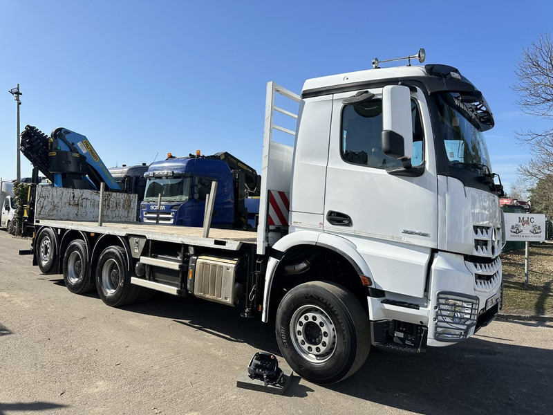 Mercedes-Benz AROCS 3246 8x4 TRIDEM + CRANE (25m!) PALFINGER PK 34002 G SH (8x) - *102.000km* - LIFT + STEERING AXLE - PLATFORM 6m65 + TWISTLOCKS - Грузовик бортовой/ Платформа, Автоманипулятор: фото 1 Mercedes-Benz AROCS 3246 8x4 TRIDEM + CRANE (25m!) PALFINGER PK 34002 G SH (8x) - *102.000km* - LIFT + STEERING AXLE - PLATFORM 6m65 + TWISTLOCKS - Грузовик бортовой/ Платформа, Автоманипулятор: фото 1