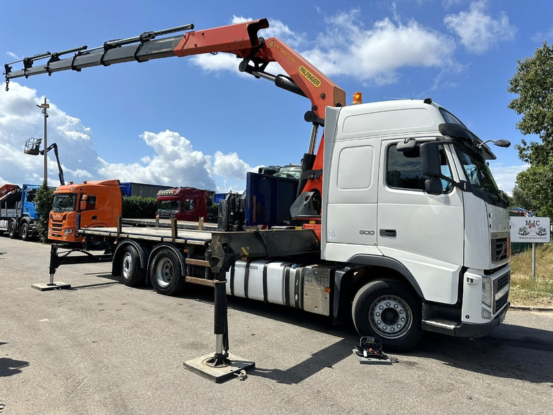 Volvo FH 500 6X2 + CRANE PALFINGER PK50002 E 6x - RETARDER - PLATFORM 6m20 - TWISTLOCKS 20' - 561.000km - EURO 5 - Автоманипулятор: фото 1 Volvo FH 500 6X2 + CRANE PALFINGER PK50002 E 6x - RETARDER - PLATFORM 6m20 - TWISTLOCKS 20' - 561.000km - EURO 5 - Автоманипулятор: фото 1