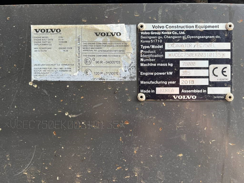 Гусеничный экскаватор Volvo EC750E L: фото 11