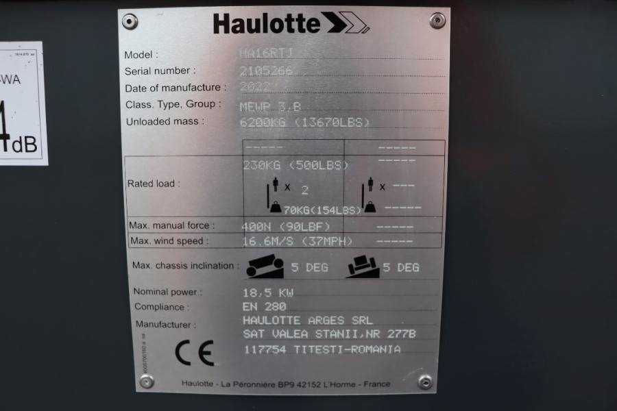 Haulotte HA16RTJ Valid Inspection, *Guarantee! Diesel, 4x4 - Коленчатый подъемник: фото 4 Haulotte HA16RTJ Valid Inspection, *Guarantee! Diesel, 4x4 - Коленчатый подъемник: фото 4
