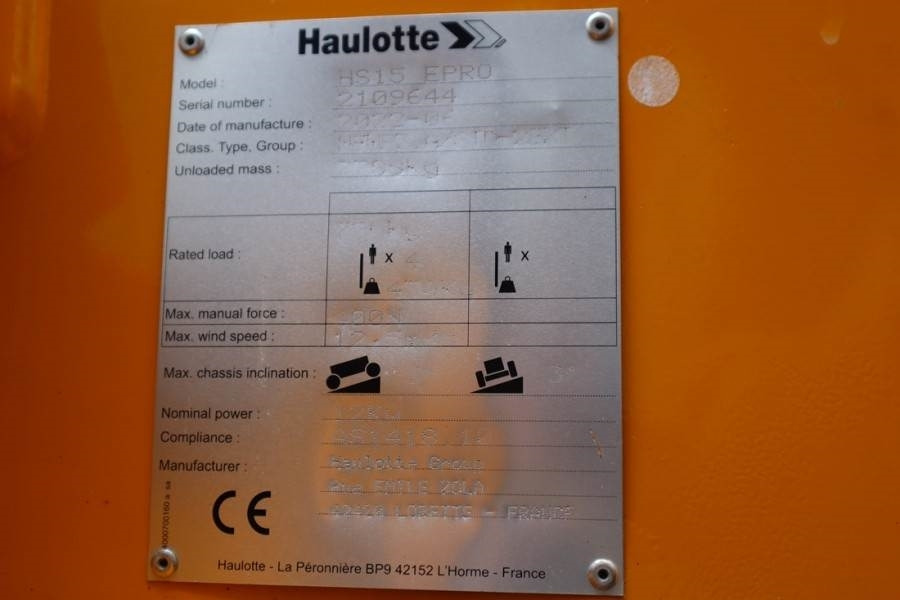 Ножничный подъемник Haulotte HS15EPRO Valid Inspection, *Guarantee! Full Electr: фото 16